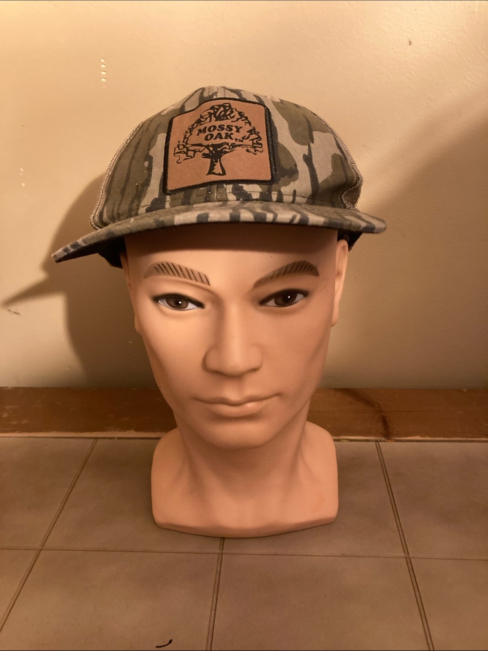 Mossy Oak Camouflage Patch 5-Panel Cap in Gray and Green